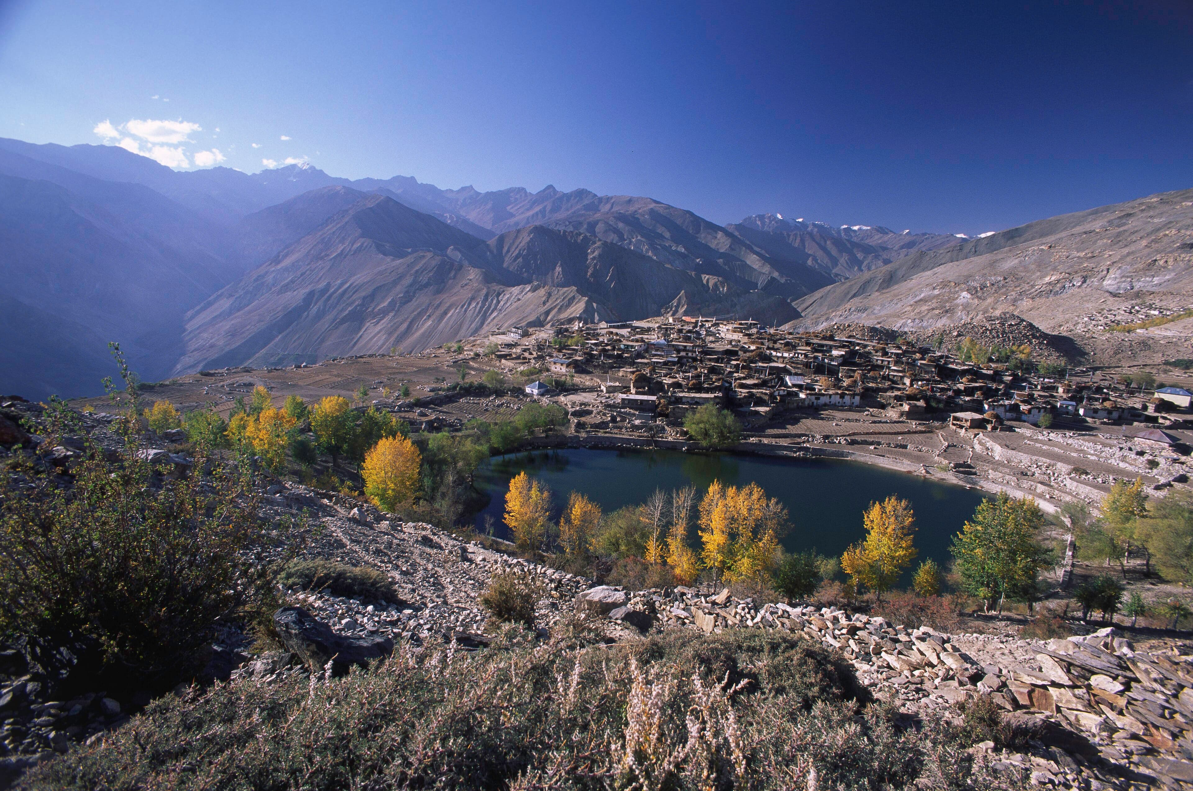 Nako lake and village
